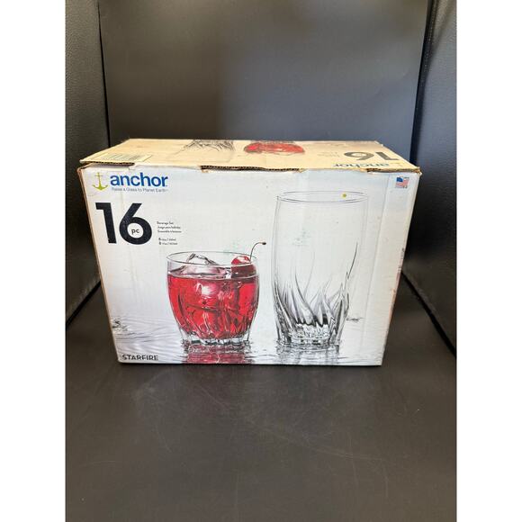 Anchor Hocking 16-Piece Central Park Drinkware Set 84807L20–Incomplete - Picture 3 of 10